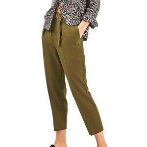 Topshop Olive Green Peg Trousers Size 6
